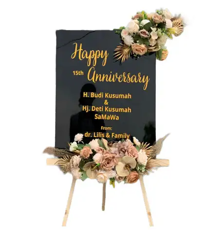 Papan Bunga Akrilik Caringin